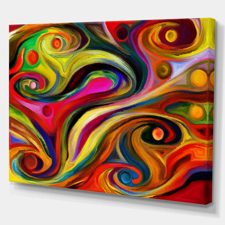 Abstract Shape Colorful Design series - Contemporary Art on wrapped Canvas