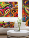 Abstract Shape Colorful Design series - Contemporary Art on wrapped Canvas