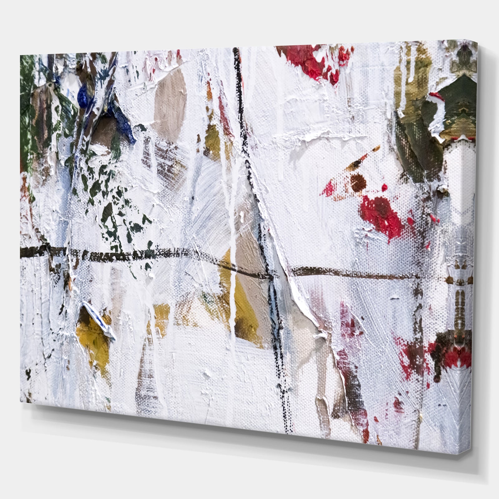 Abstract brushstrokes Painting - Contemporary Painting Print on Wrapped Canvas