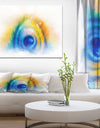 Colorful Peacock Feather - Abstract Painting Print on Wrapped Canvas