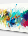 Brush Stroke Colorful Oil Painting - Contemporary Painting Print on Wrapped Canvas