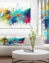 Brush Stroke Colorful Oil Painting - Contemporary Painting Print on Wrapped Canvas