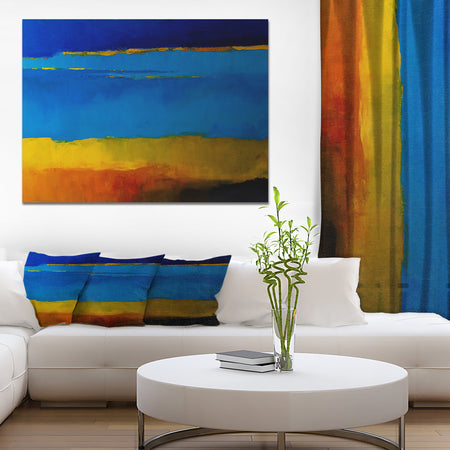 Red Sunrise I Nabstract Oil Painting - Contemporary Painting Print on Wrapped Canvas
