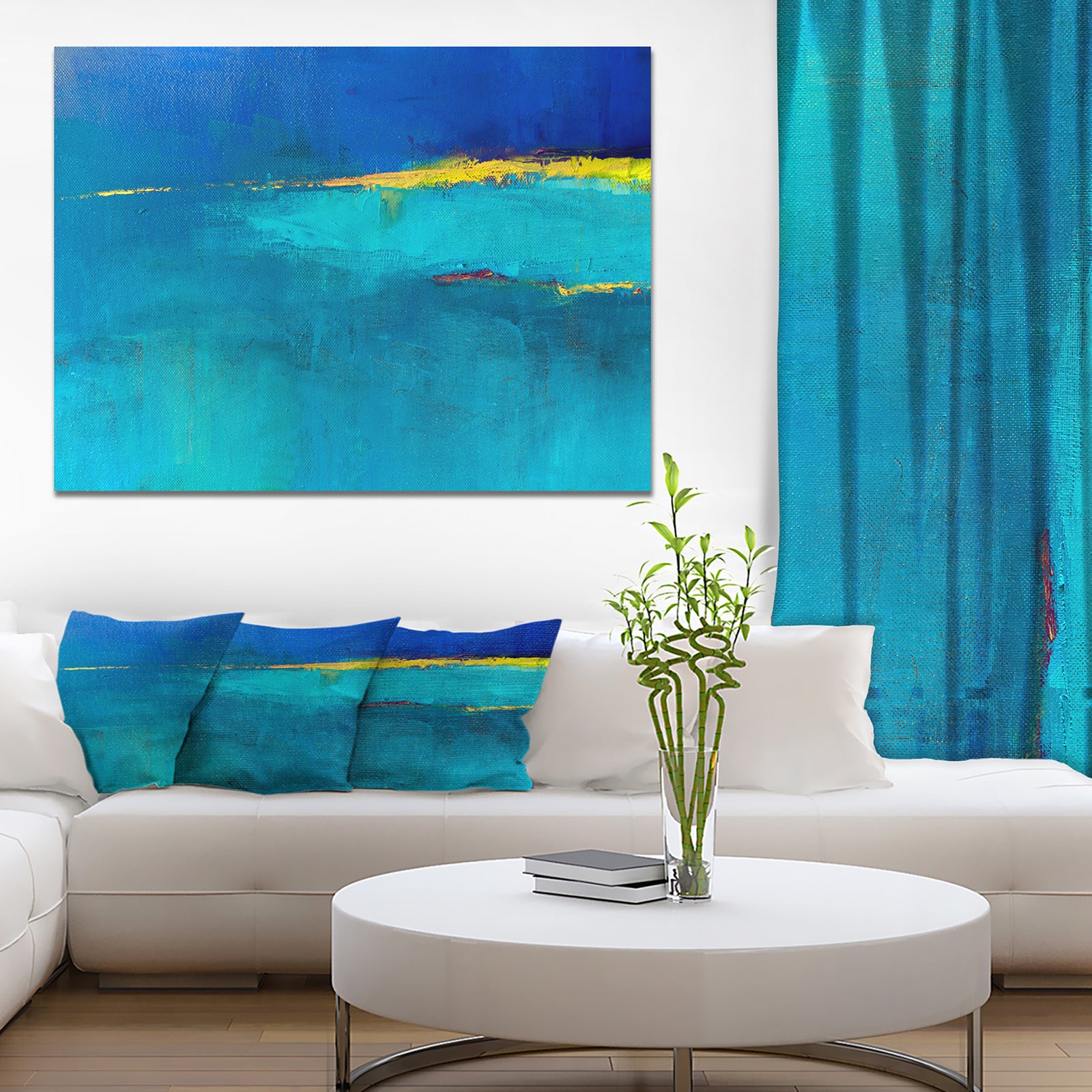 Colorful Abstract oil painting - Contemporary Painting Print on Wrapped Canvas