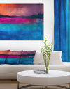 Moon Over Sunset in Abstract Painting background - Contemporary Painting Print on Wrapped Canvas