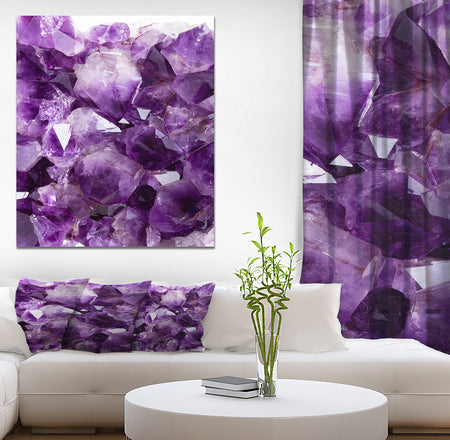 Purple Amethyst - Stone Photographic on Wrapped Canvas