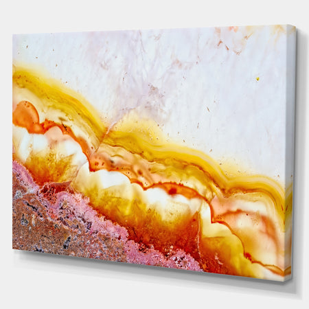 Kazakhstan Natural Agate - Stone Photographic on Wrapped Canvas