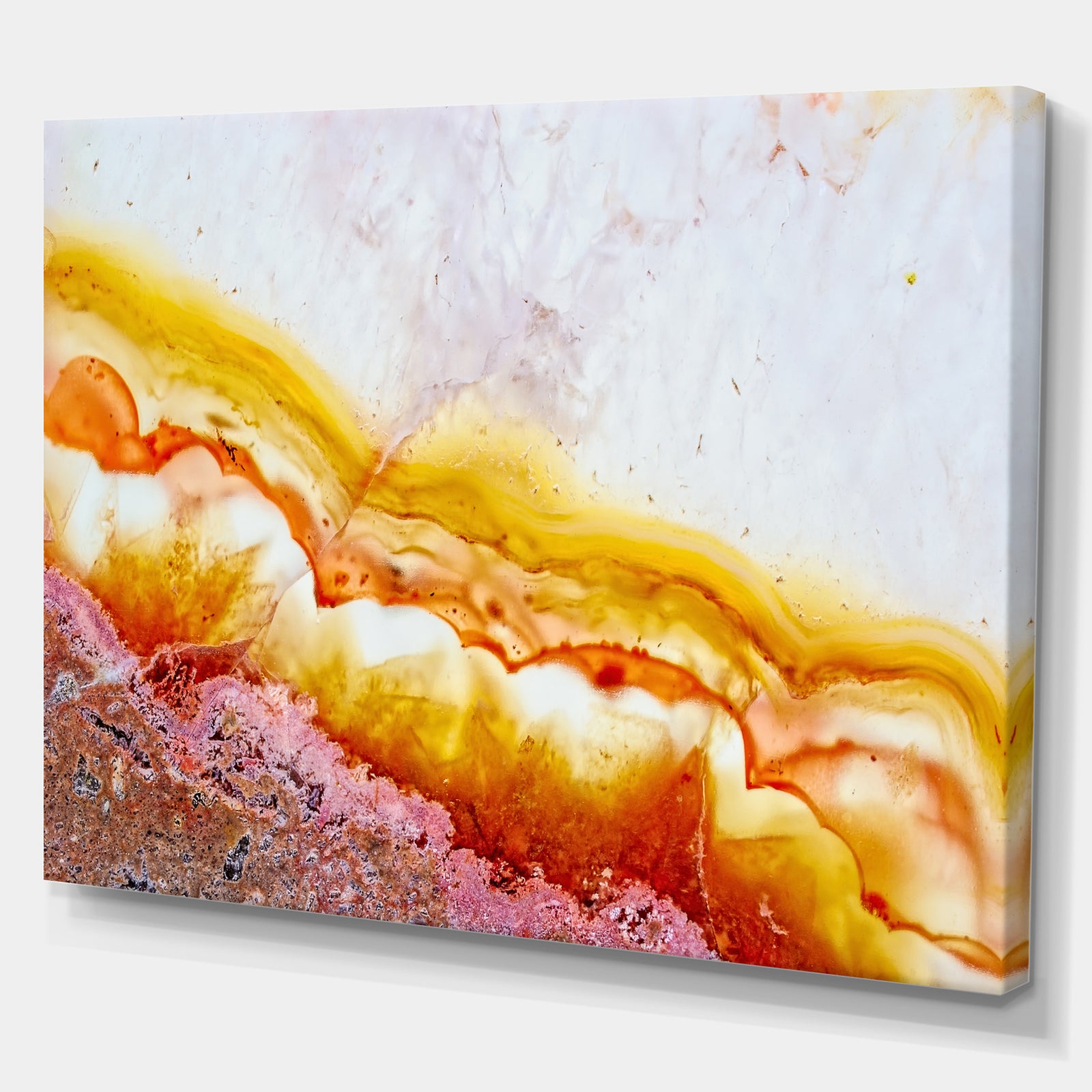 Kazakhstan Natural Agate - Stone Photographic on Wrapped Canvas