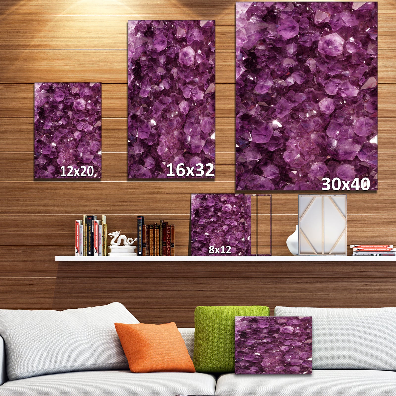Purple Gems - Stone Photographic on Wrapped Canvas