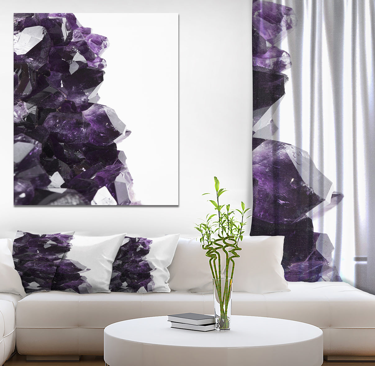 Rock on the white - Stone Photographic on Wrapped Canvas