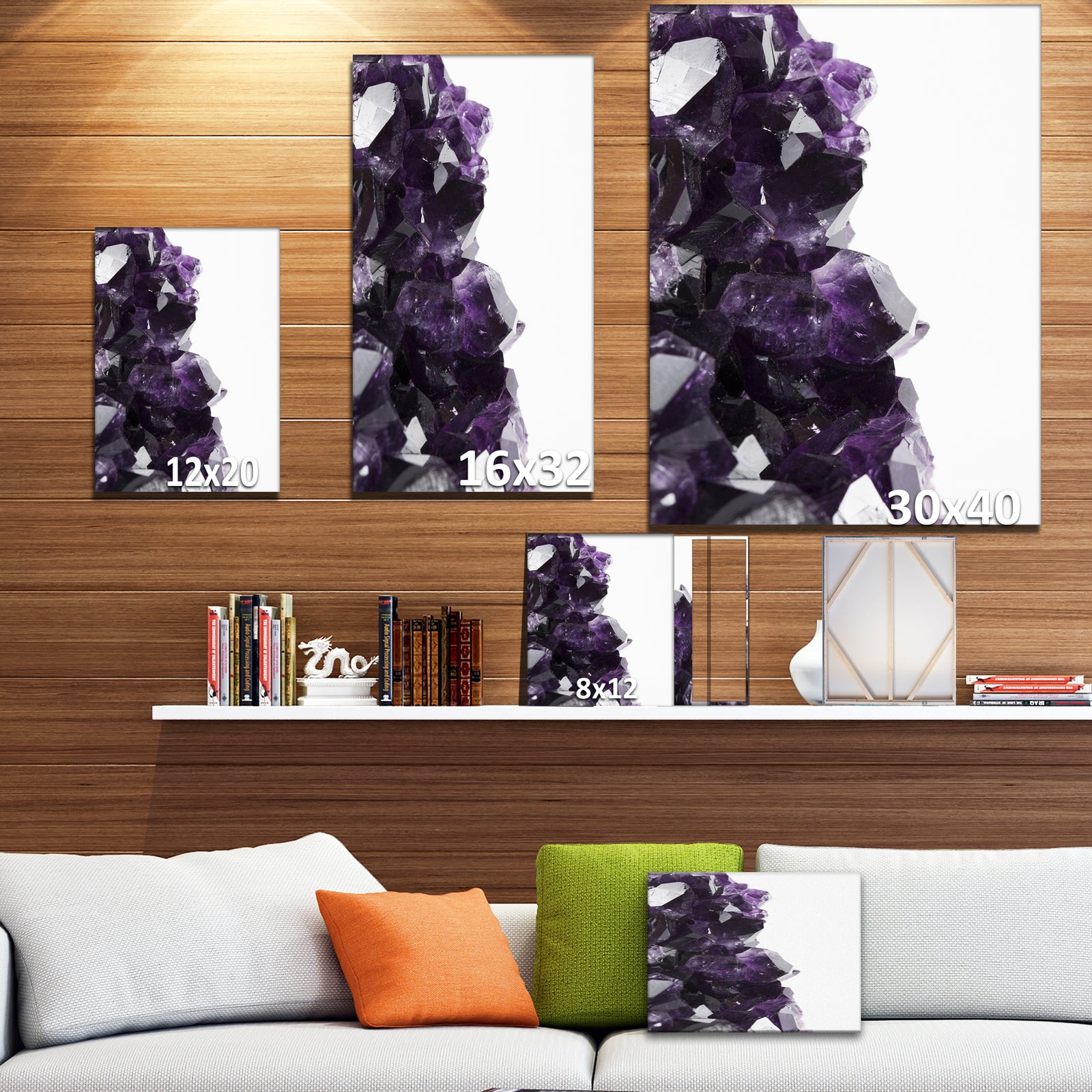 Rock on the white - Stone Photographic on Wrapped Canvas