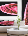 Agate Pink slices and texture - Stone Photographic on Wrapped Canvas