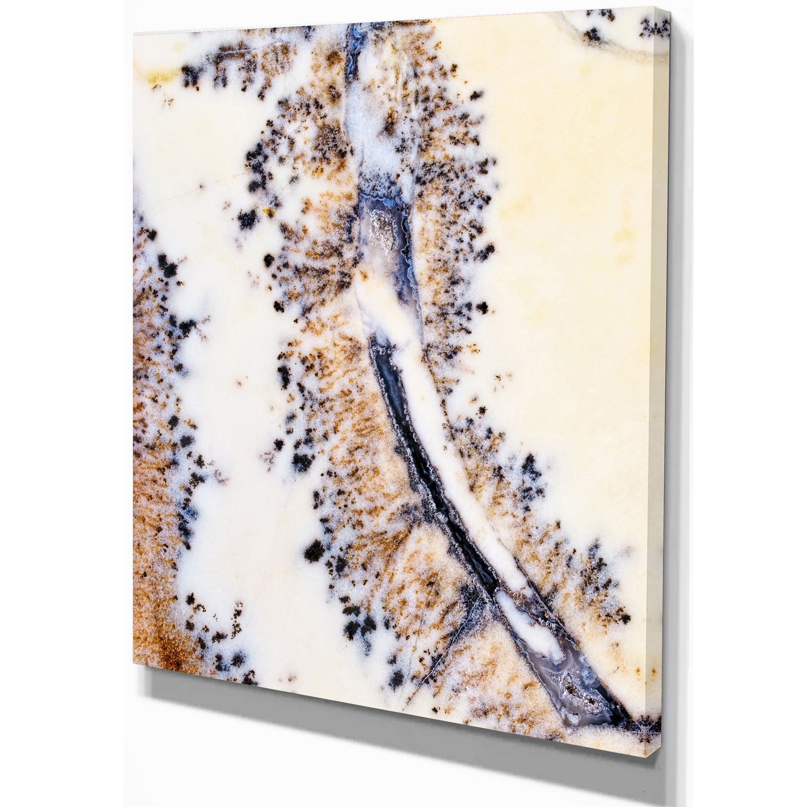 Close up on Moss Agate - Stone Photographic on Wrapped Canvas
