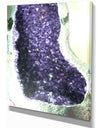 Amethyst geode on black Beautiful natural crystals gemstone - Stone Photographic on Wrapped Canvas