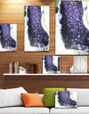 Amethyst geode on black Beautiful natural crystals gemstone - Stone Photographic on Wrapped Canvas