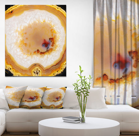 Agate on black - Stone Photographic on Wrapped Canvas