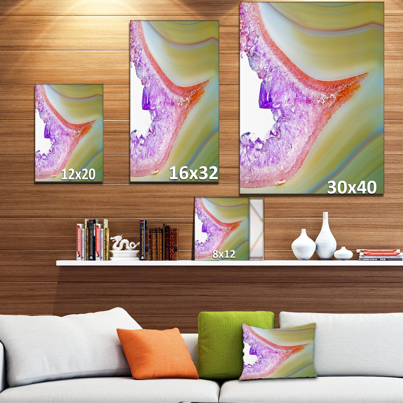 Natural agate - Stone Photographic on Wrapped Canvas