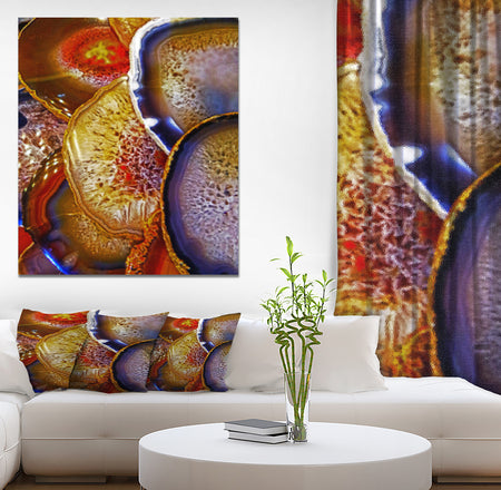 Energy stones polished in flat shape - Stone Photographic on Wrapped Canvas