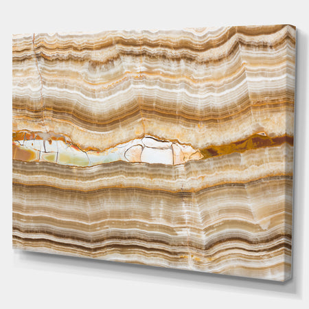 Onyx marble decorative stone texture with abstract lines - Stone Photographic on Wrapped Canvas
