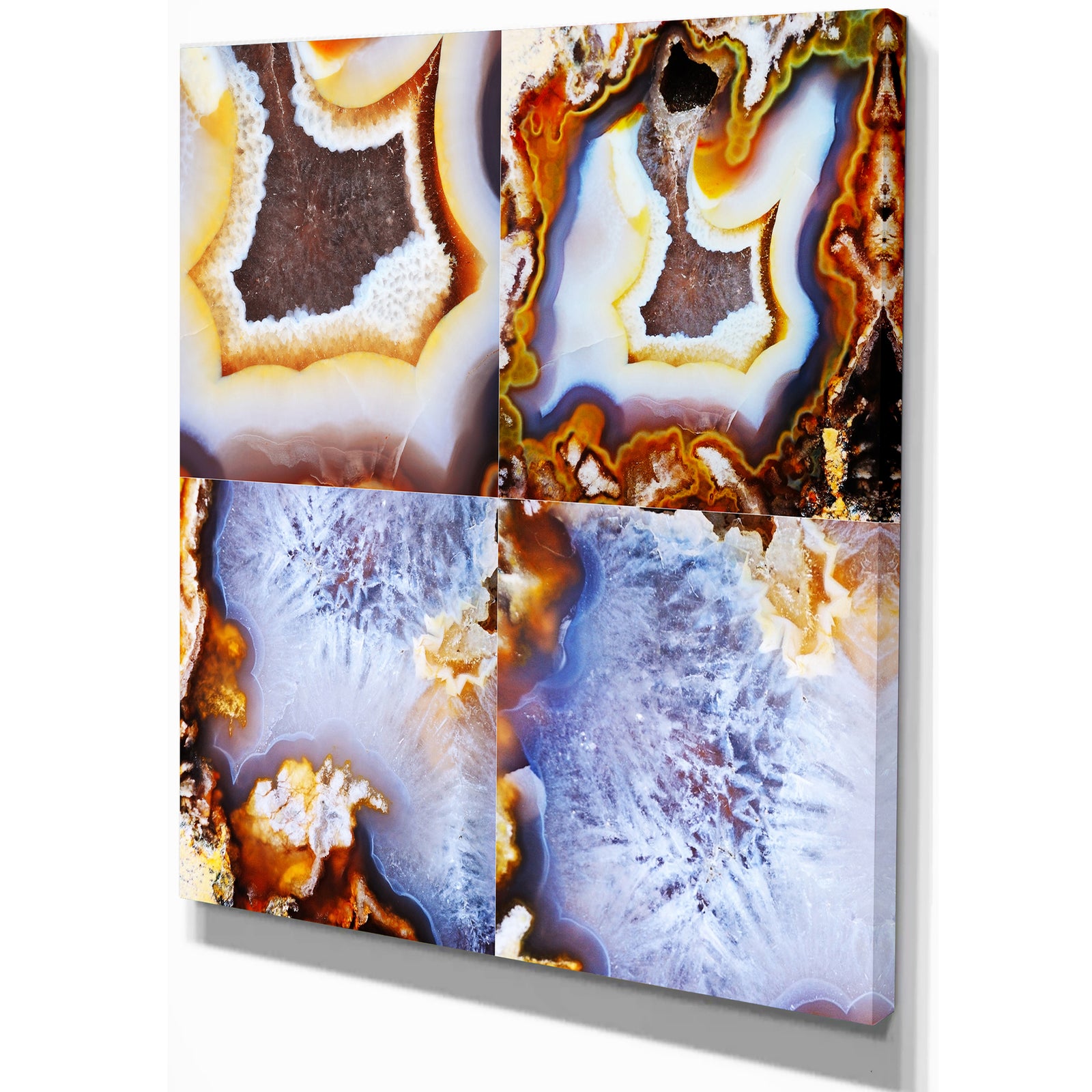 Set of Agate - Stone Photographic on Wrapped Canvas