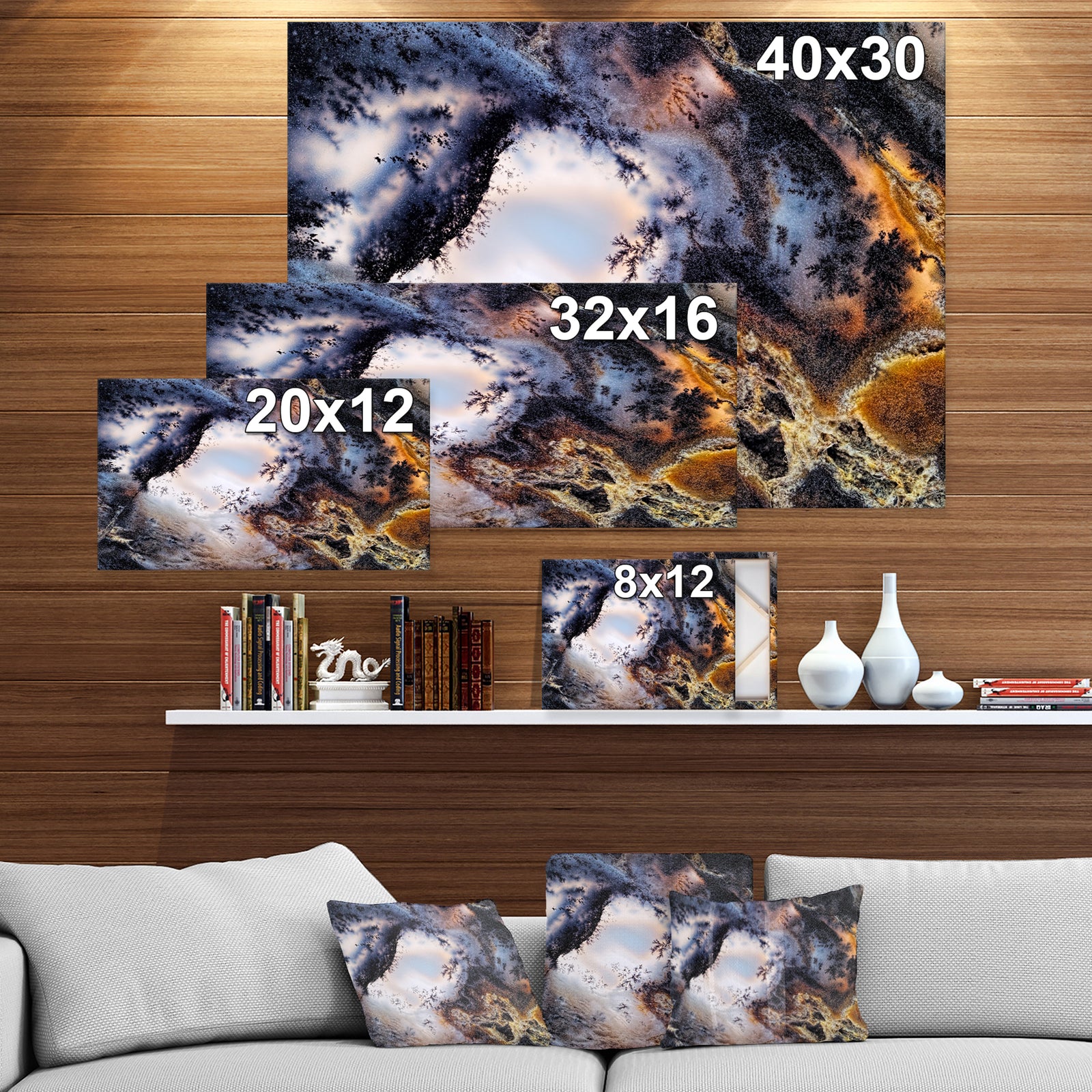 Moss Agate - Stone Photographic on Wrapped Canvas