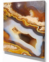 Natural brown agate with crystals - Stone Photographic on Wrapped Canvas