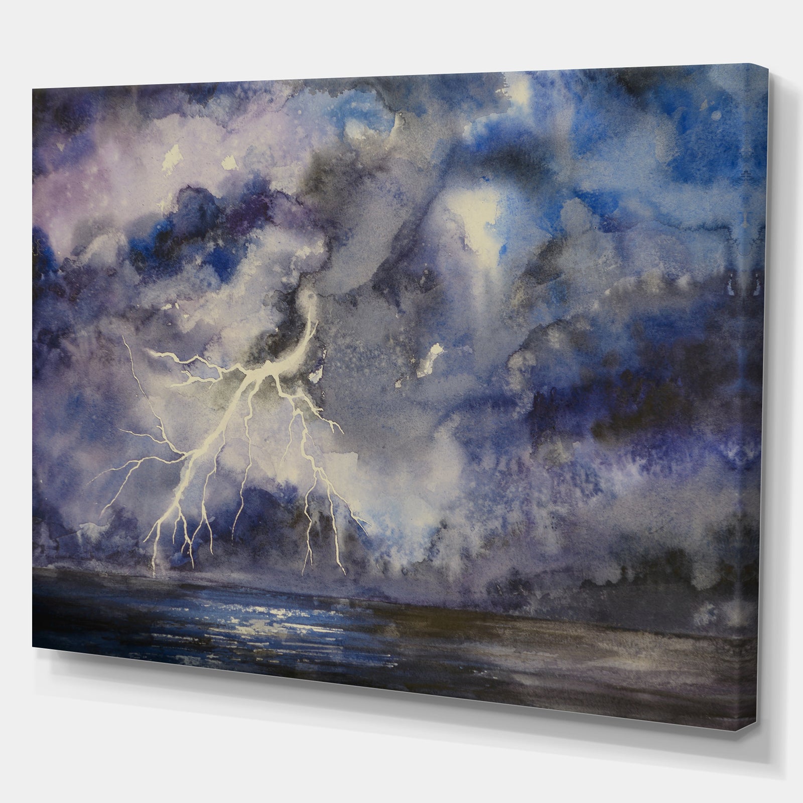 Stormy Dark night sky - Contemporary Art on wrapped Canvas
