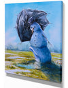 Sad Snowman - Landscapes Painting Print on Wrapped Canvas