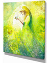 Spring Woman - Illustration Painting Print on Wrapped Canvas