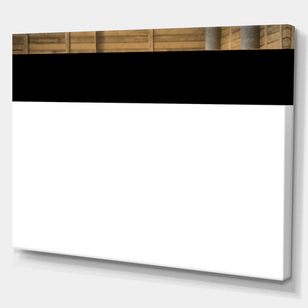 White horse runs gallop in the Manege - Farmhouse Animals Photographic on wrapped Canvas