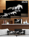 White horse in desert dust - Farmhouse Animals Photographic on wrapped Canvas