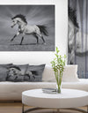 Chestnut horse in motion - Farmhouse Animals Photographic on wrapped Canvas