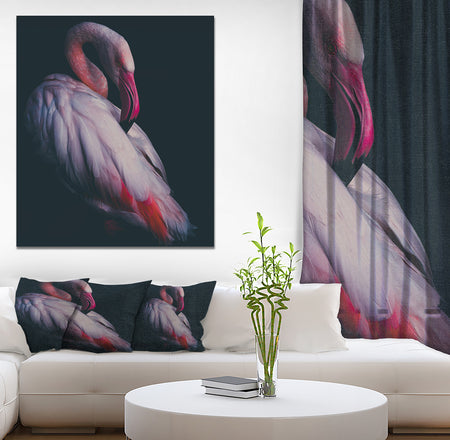 Pink Flamingo - Contemporary Art on wrapped Canvas