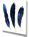 Three Feathers - Animals Painting Print on Wrapped Canvas