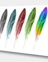 Set of Plumes - Digital Art on wrapped Canvas