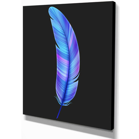 Colorful Pattern Feather - Digital Art on wrapped Canvas