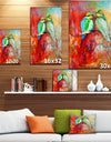 Blue tailed bee eaters - Animals Painting Print on Wrapped Canvas