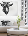 Black Goat - Farmhouse Animal Painting Print on Wrapped Canvas