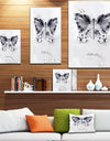 Monotype butterfly black - Animals Painting Print on Wrapped Canvas