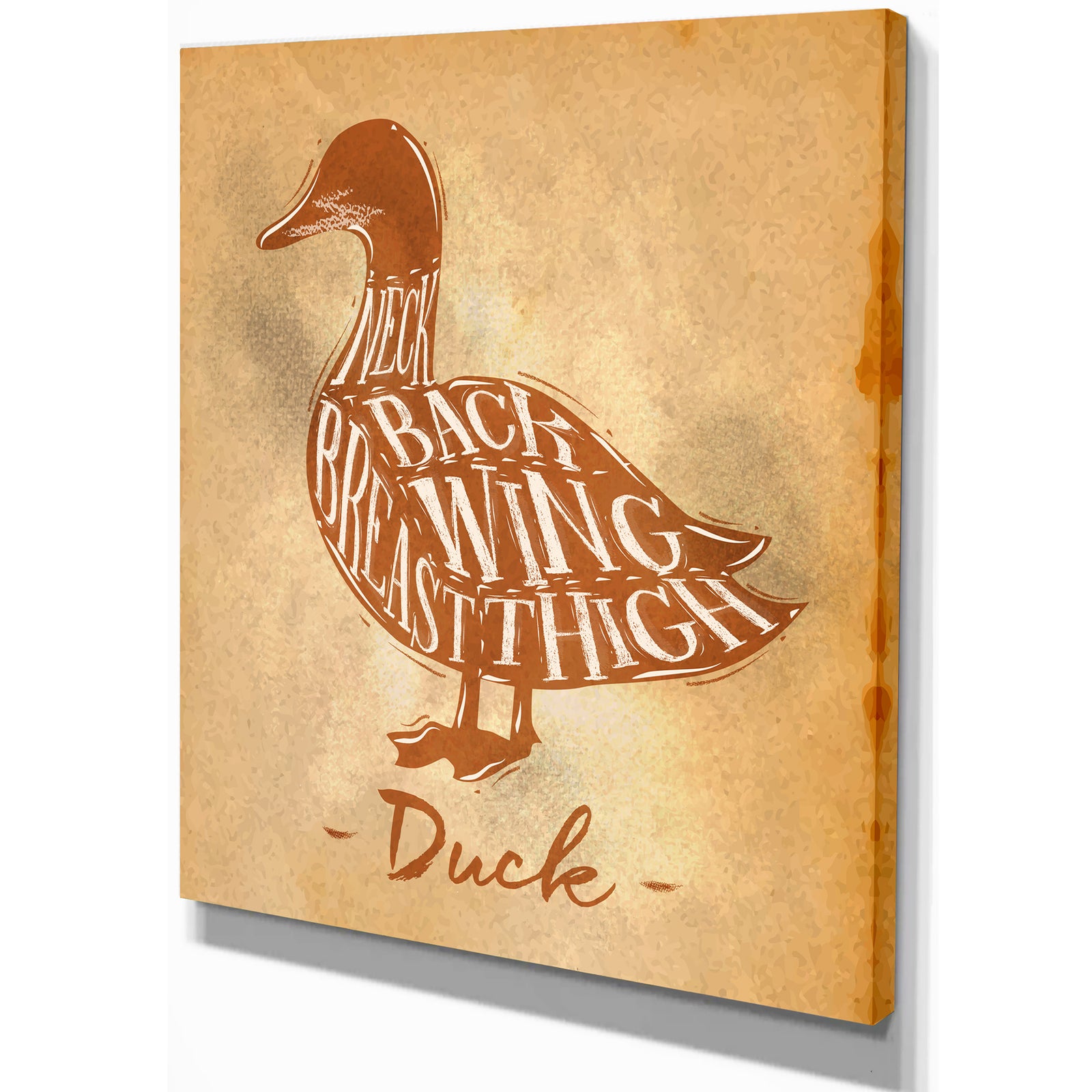 Duck cutting scheme craft - Farmhouse Animal Painting Print on Wrapped Canvas