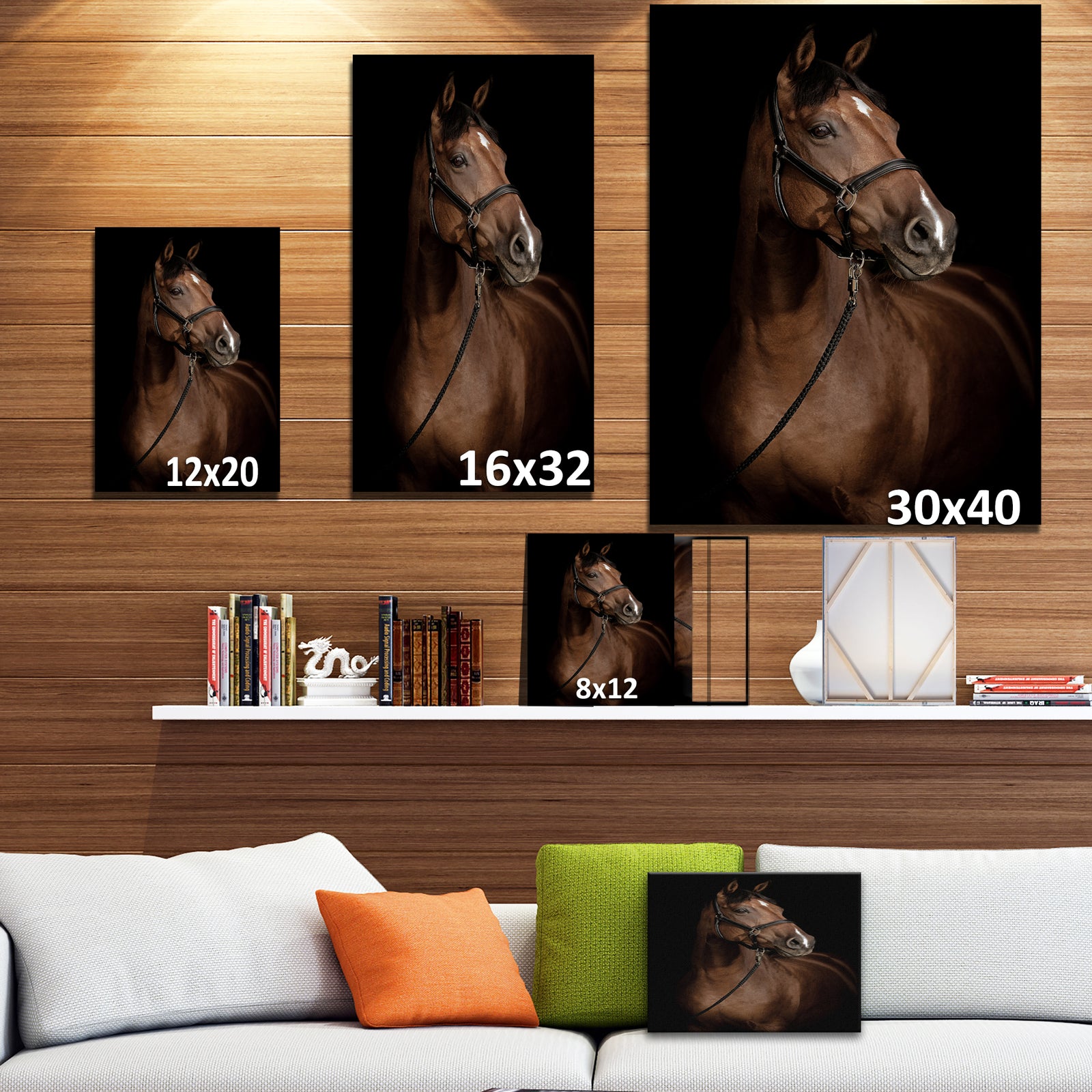 Horse Portrait - Animals photographyPrint on Wrapped Canvas