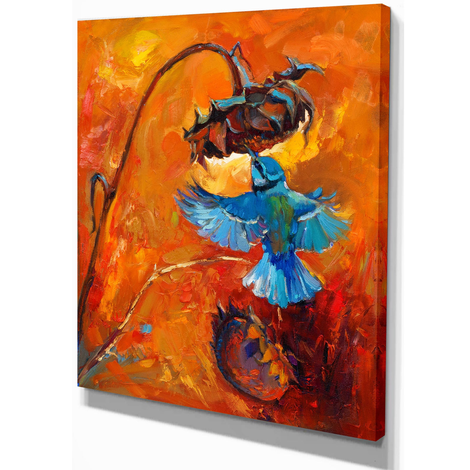 Hummingbird - Animals Painting Print on Wrapped Canvas
