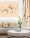 Elephant sketch - Animals Sketch Painting Print on Wrapped Canvas