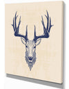 Deer head Portrait - Sketch Animals Painting Print on Wrapped Canvas