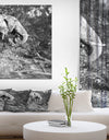 Black and white elephant - Africa Animals Painting Print on Wrapped Canvas