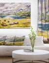 Cows on a meadow - Farmhouse Animals Painting Print on Wrapped Canvas