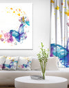 Butterfly on White Paper - Animals Painting Print on Wrapped Canvas