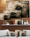 Elephant Head - Africa Animals photography on Wrapped Canvas