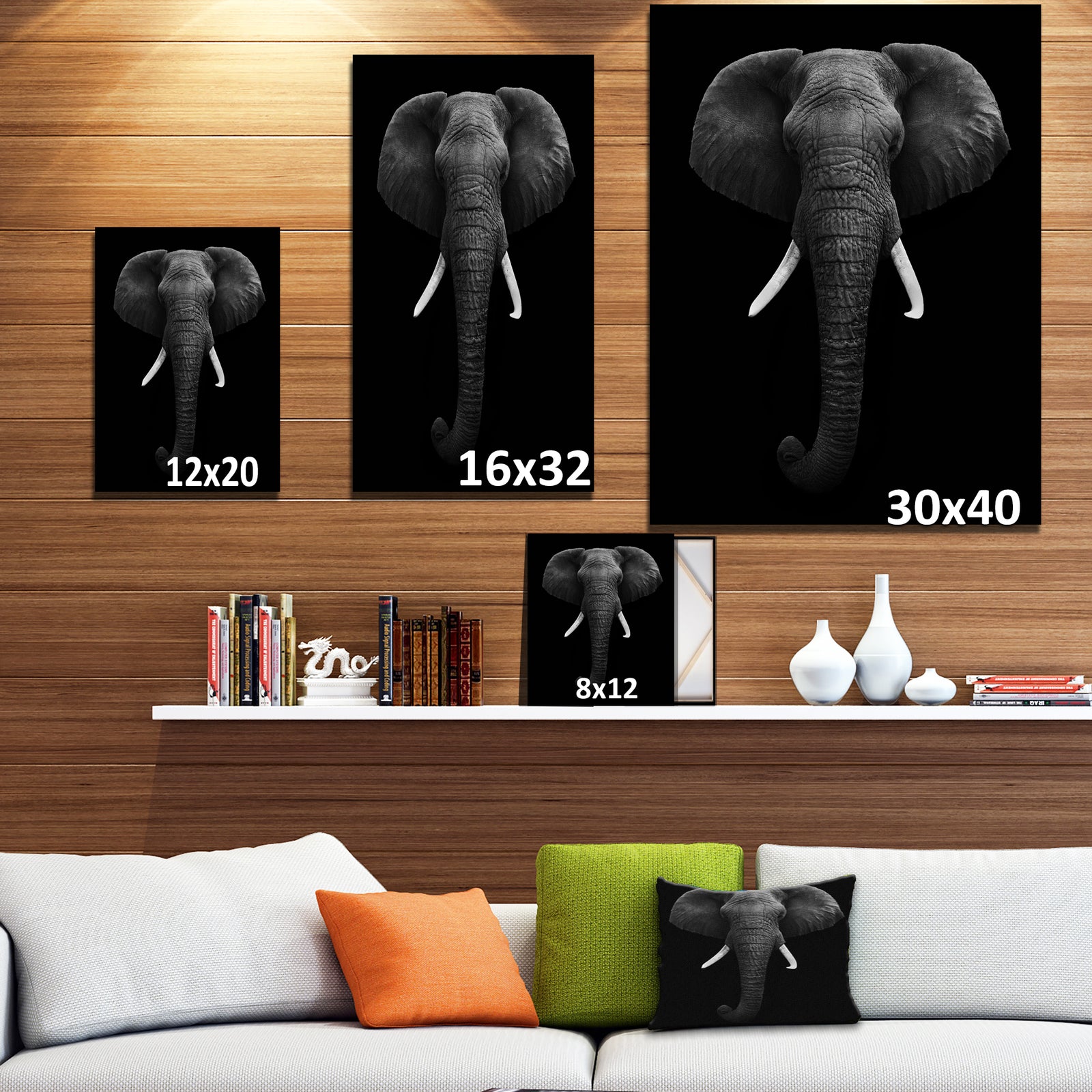 African Elephant - Africa Animals photography on Wrapped Canvas