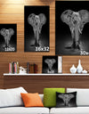 African Big Elephant - Africa Animals photography on Wrapped Canvas